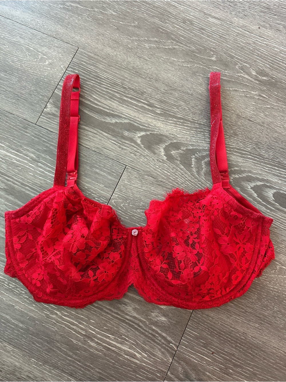 Victoria Secret Dream Angles Red Push Up With Out Padding 38DDD Bra